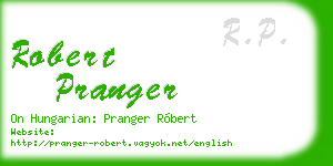 robert pranger business card