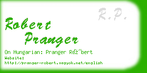 robert pranger business card